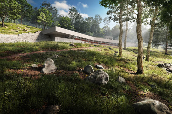3d renderings of new york wolf conservation center concept